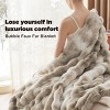Fluffy Faux Fur Throw Blanket Fuzzy Soft Bubble Blanket for Couch Bed Sofa Chair Faux Fur Decor Gifts for Home Bedroom Living Room Thick Warm Furry Co - 2 of 4
