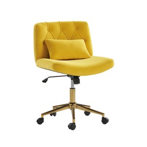 Nigel Modern Flannel Office Chair with Tilt and Adjustable Height Mecha|HULALA HOME - 1 of 4