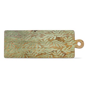 TAG Etched Leaf Mango Wood Serving Board, 20.0L x 7.0W x .50H inches - 1 of 2