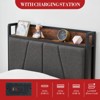 Twin/Twin XL Size Bed Frame with 2 Storage Drawers Linen Upholstered Platform,Noise-Free Metal Support,No Box Spring Needed - 3 of 4