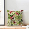 Watercolor Holly Christmas Pillow Covers 18x18 Inch Set of 2,Xmas Holiday Decorative - 4 of 4