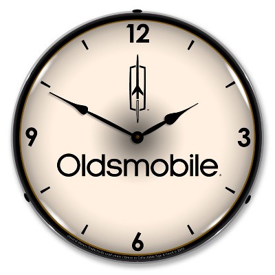 Collectable Sign & Clock | Oldsmobile LED Wall Clock Retro/Vintage, Lighted