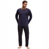 INSPIRE CHIC Men's 2 Pieces Long Sleeve Crew Neck Casual Stripes Pattern Pajamas Set - 2 of 4