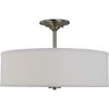 Progress Lighting, Inspire Collection, 3-Light Semi-Flush Mount, Graphite, Summer Linen Shade - 3 of 4