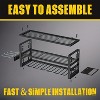 Keenray Power Tool Organizer Wall Mount - 2 Layers Storage Rack with 7 Drill Holders for Drills Cordless Tools. for Workshop Shed Pegboard Basement - 2 of 4