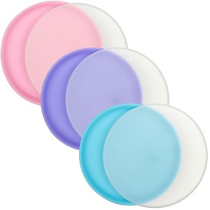 WeeSprout Baby & Toddler Non-Suction Plates with Lids, 100% Food Grade Silicone Plates, 3 Pack - 1 of 4