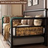 Twin Size Metal Daybed Frame with Sturdy Metal Construction & Strong Slat Support, Sofa Bed Platform Perfect for Living Room, Bedroom - 4 of 4