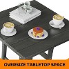VINGLI Outdoor Bar Table, HDPE Square Patio Bar Height Table with Umbrella Hole All Weather Tall Bistro Table for Patio, Garden, Poolside - 4 of 4