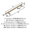 Amerock Bar Pulls 7-9/16 inch (192mm) Center-to-Center Golden Champagne Cabinet Pull - 4 of 4
