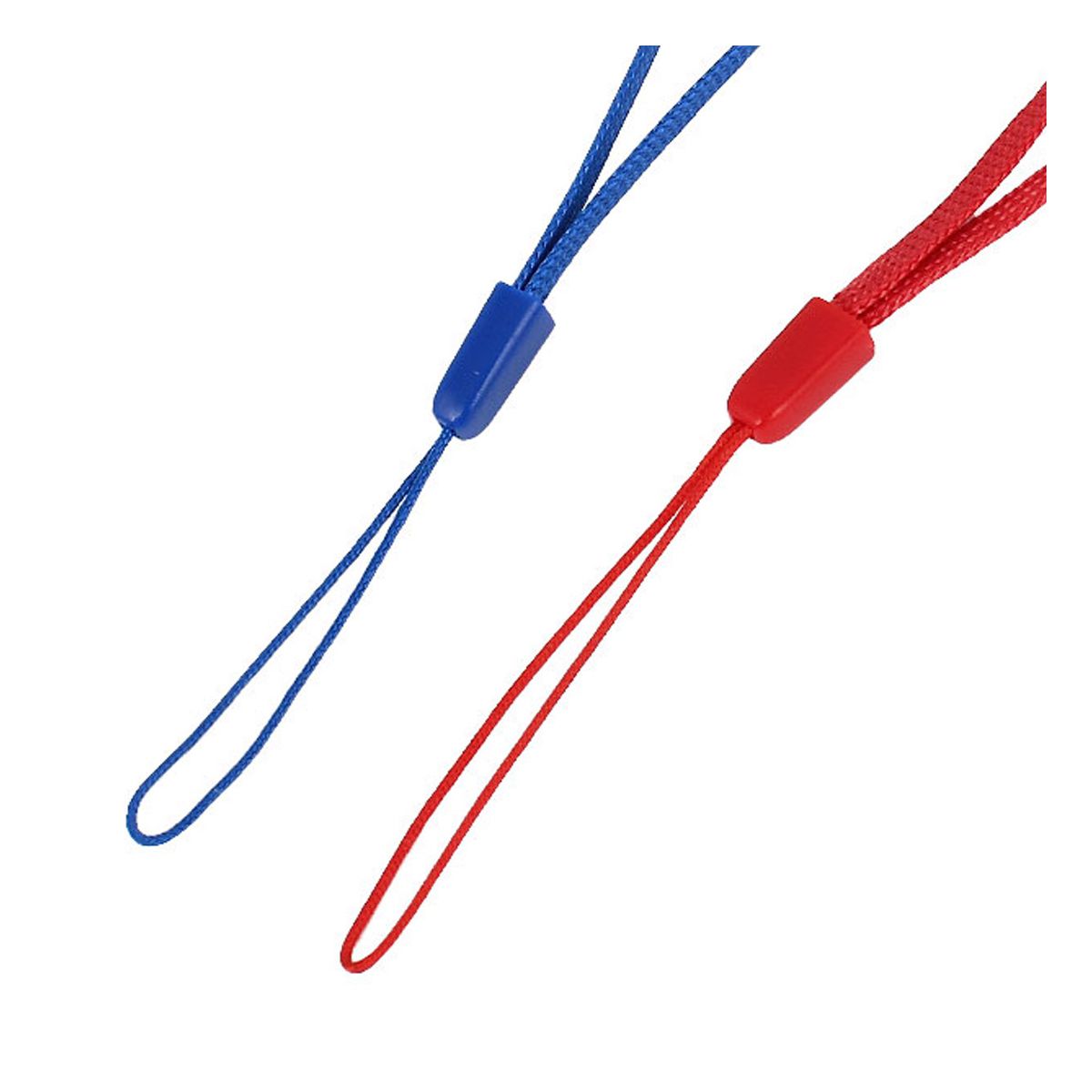 Unique Bargains 2 Pieces Red Blue Hand Wrist Strap Lanyard String 19cm Length for Mobile Phone - thumbnail 4