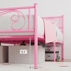 Garvee Twin Size Bed Frame with Headboard and Footboard Under Bed Storage Steel Slat Support Metal Bed No Box Spring Needed Easy to Assembly, Pink - 4 of 4