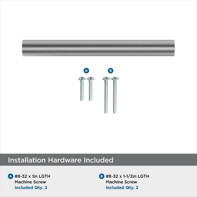 Versa 3-3/4 inch Polished Chrome Modern Cabinet Bar Pull