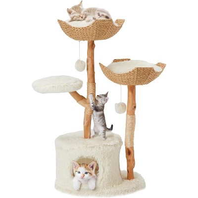 Heybly Cactus Cat Tree, Green Cat Tree, 57in Cat Tower for Indoor Cats