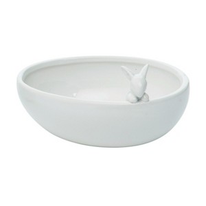 Transpac Ceramic 6.3 in. White Easter Bunny Bowl - 1 of 3