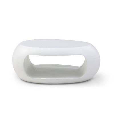 NicBex Modern 39.3" Oval Coffee Table with Fiberglass Frame for Living Room and Office