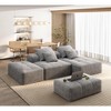 KWPZQEB Modular Sectional Sofa, Comfy Cloud Couch with Movable Ottoman & Pillows, Oversized Chenille Modular Sofa for Living Room - 2 of 4