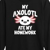 Boys' - Instant Message - My Axolotl Ate My Homework Long Sleeve Graphic T-Shirt - 2 of 4