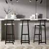 HDZNVF Bar Stools Kitchen Island Bar Chairs Set of 3 - 3 of 4