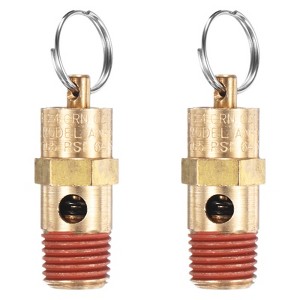 Unique Bargains Brass Durable Automatic One-Way Air Compressor Accessories 2 Pcs - 1 of 4
