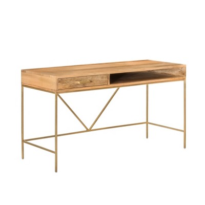 MH London Bilbao 22" Solid Wood and Metal  Base Writing Desk