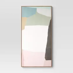 47" x 24" Mauve Abstract Framed Canvas - Threshold™