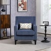 27"W Accent Chair Upholstered Arm Chair Padding Lounge with Pillow and Scooped Arms, Corduroy-ModernLuxe - 2 of 4