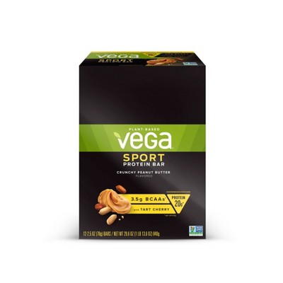 Vega Sport Protein Bars - Crunchy Peanut Butter - 12pk