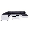 vidaXL Patio Furniture Set Set of 8 White, Black - 3 of 4