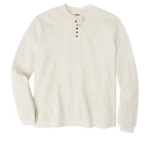 KingSize Tall Waffle-Knit Thermal Henley Tee Big - 1 of 4