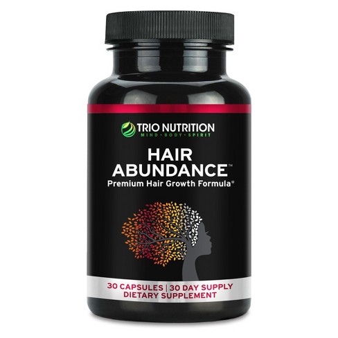 Trio Nutrition Hair Abundance, Biotin Mcg 10000 Hair Supplement - 30 ...