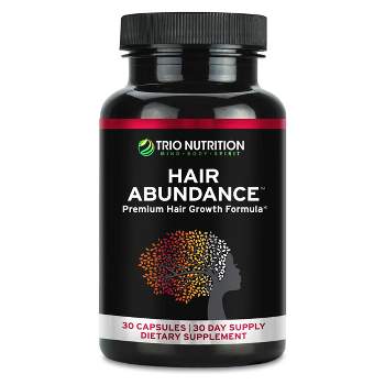 Trio Nutrition Hair Abundance, Biotin MCG 10000 Hair Supplement - 30 Capsules