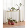 VASAGLE Entryway Table, Console Table, Tempered Glass Tabletop, Modern Sofa Table, Easy Assembly, with Adjustable Feet - 3 of 4