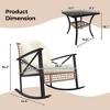 3-Piece Rocking Bistro Set with 2 Cushioned Chairs & Coffee Table, Outdoor Rocker Patio Set for Porch, Lawn, Pool, or Garden - 3 of 4