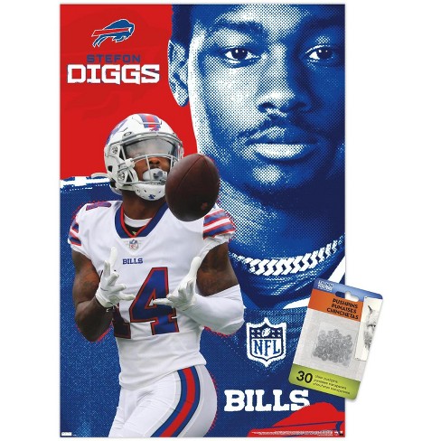 Trends International Nfl Buffalo Bills - Stefon Diggs 20 Unframed Wall  Poster Print Clear Push Pins Bundle 22.375 X 34 : Target