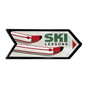 Metal Ski Lessons Sign (Set of 2) - 1 of 1