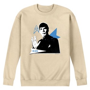Men's - Star Trek - Retro Graphic Spock Graphic Fleece Sweatshirt - 1 of 4