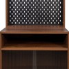 MOEPISY Kitchen Pantry Sideboard with 2 Sliding Striped Glass Doors - 4 of 4