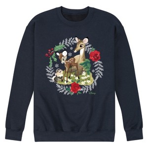 Men's - Disney - Christmas - Family In The Forest Graphic Fleece Sweatshirt - 1 of 4