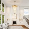 Rennnsan Desmere 23"W 13-Light Tiered Glass Vintage Dimmable Chandelier in Gold - 2 of 4