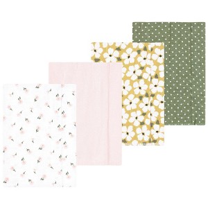 Luvable Friends Hudson Baby Flannel Burp Cloths 4pk Set - 1 of 2