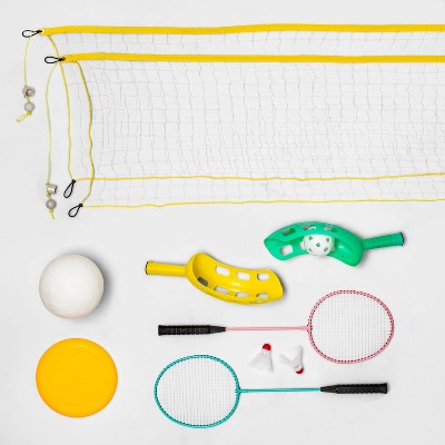 Scoop Ball and 4pc Flying Disc Game Combo Lawn Sports Set - Sun Squad™