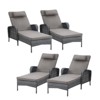 POCASSY Outdoor Chaise Lounge Chair Patio Recliner with Cushion, Adjustable Backrest Outdoor Recliner with All Weather Wicker and Olefin Cushion Cover - 4 of 4