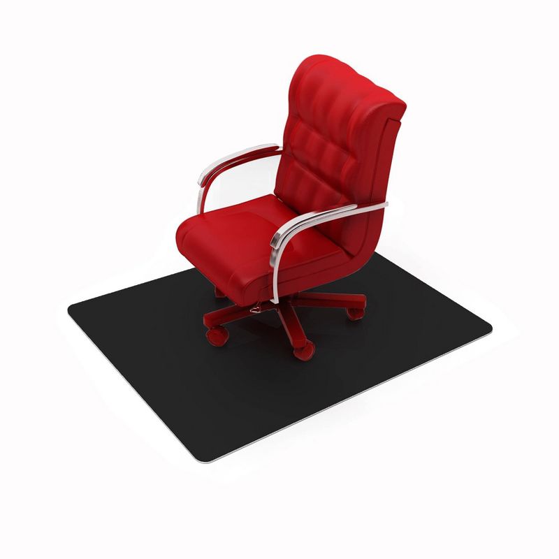Vinyl Chair Mat for Carpets Rectangular Black - Floortex, 4 of 13