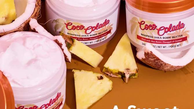 Tree Hut Coco Colada Whipped Shea Body Butter Shea, Coconut &#38; Pineapple - 8.4oz, 2 of 13, play video