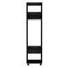 Maliang 63"H Armoire with 3 Shelves, 1 Mirror, 4 Wheels - 2 of 4