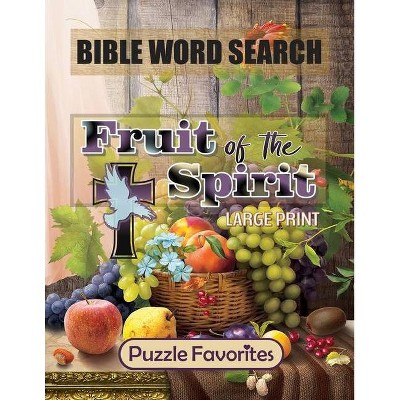 Bible Word Search - Large Print - by  Michelle Brubaker & Puzzle Favorites (Paperback)