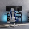 Brassex 57.09" Ember Gaming Chair White/Blue - 2 of 4