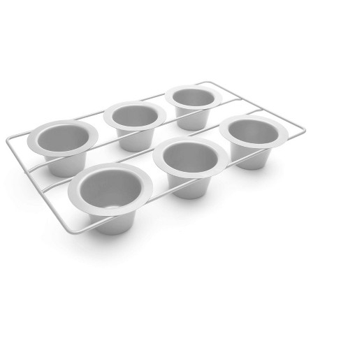  Fox Run 4867 Muffin Pan, 6 Cup, Stainless Steel