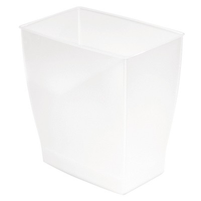 InterDesign Bath & Spa Plastic Rectangular Wastebasket - Frost (11l)