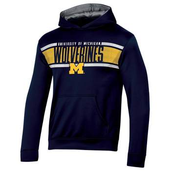 NCAA Michigan Wolverines Boys' Poly Hooded Sweatshirt
